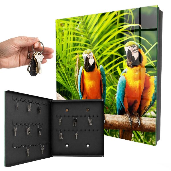 Boîte à clés decorative Oiseaux tropicaux