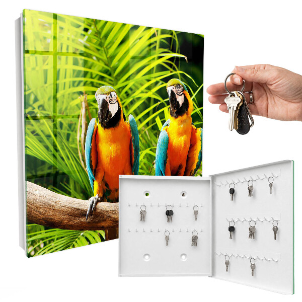 Boîte à clés decorative Oiseaux tropicaux