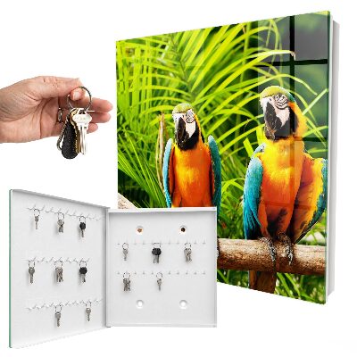 Boîte à clés decorative Oiseaux tropicaux