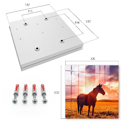 Boîte à clés decorative Cheval au soleil