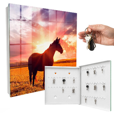 Boîte à clés decorative Cheval au soleil