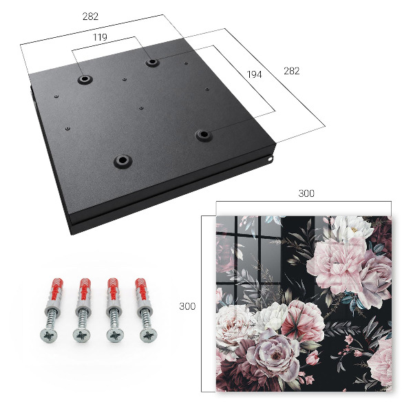 Armoire à clés murale La magie des fleurs