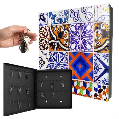Boîte à clés decorative Carreaux colorés