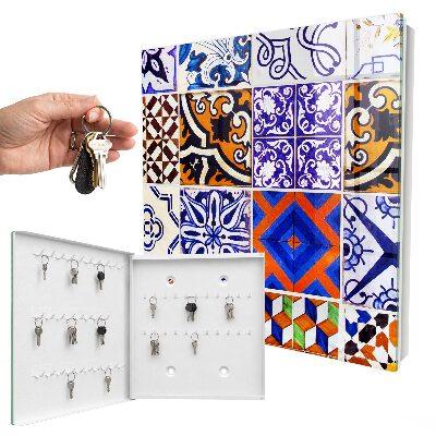 Boîte à clés decorative Carreaux colorés