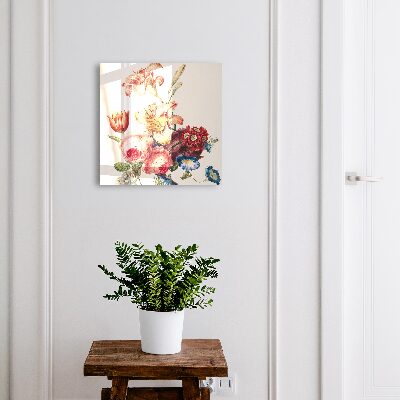 Armoire à clés murale Fleurs colorées