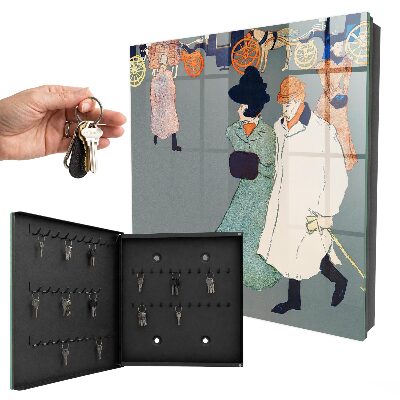 Armoire à clés murale Une promenade dans la ville