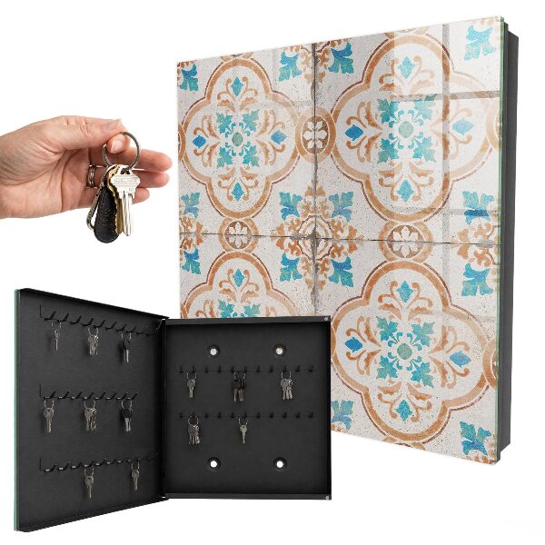 Armoire à clés murale Motif de carreaux