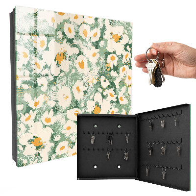 Armoire à clés murale Motif floral