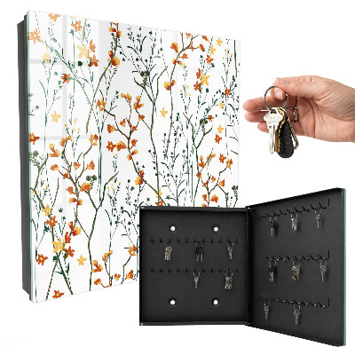 Armoire à clés murale Motif floral