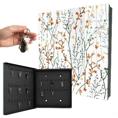 Armoire à clés murale Motif floral