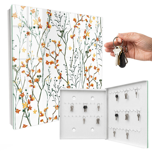 Armoire à clés murale Motif floral