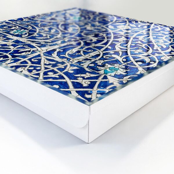 Boîte à clés decorative Arabesque bleue