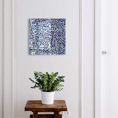 Boîte à clés decorative Arabesque bleue