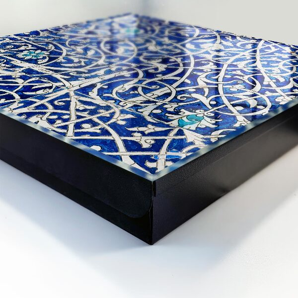 Boîte à clés decorative Arabesque bleue