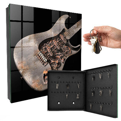 Armoire à clés murale Guitare mécanique
