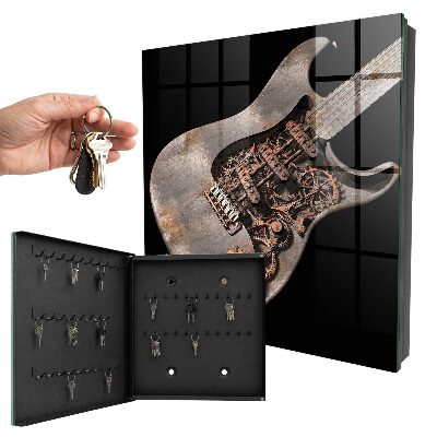 Armoire à clés murale Guitare mécanique