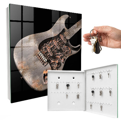 Armoire à clés murale Guitare mécanique