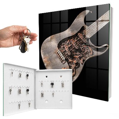 Armoire à clés murale Guitare mécanique