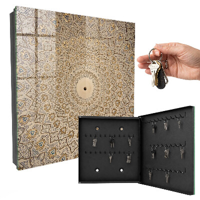 Armoire à clés murale Mandala décoratif