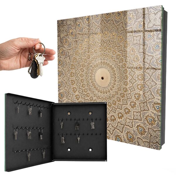 Armoire à clés murale Mandala décoratif