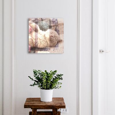 Boîte à clés decorative Chaton endormi