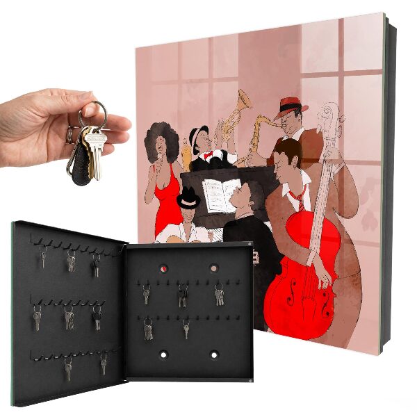 Armoire à clés murale Scène jazz