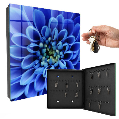 Armoire à clés murale Fleur bleue