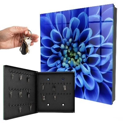 Armoire à clés murale Fleur bleue