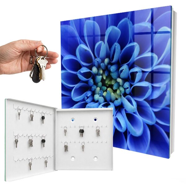 Armoire à clés murale Fleur bleue