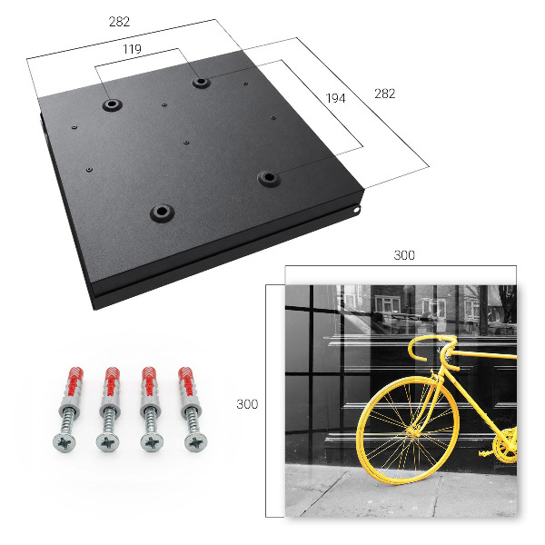 Boîte à clés decorative Vélo jaune