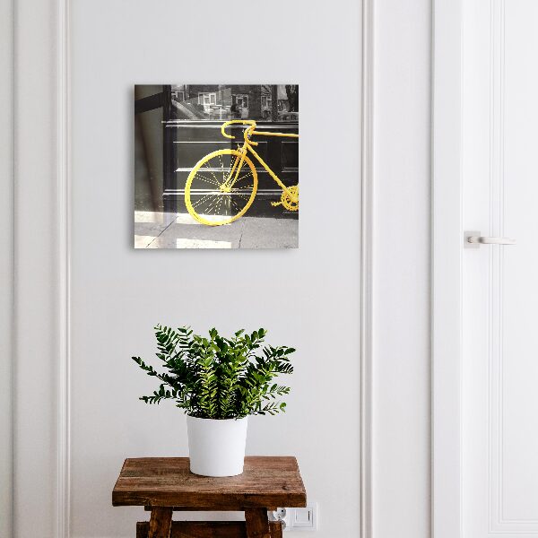 Boîte à clés decorative Vélo jaune