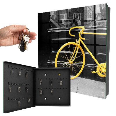 Boîte à clés decorative Vélo jaune