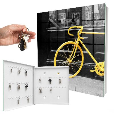 Boîte à clés decorative Vélo jaune
