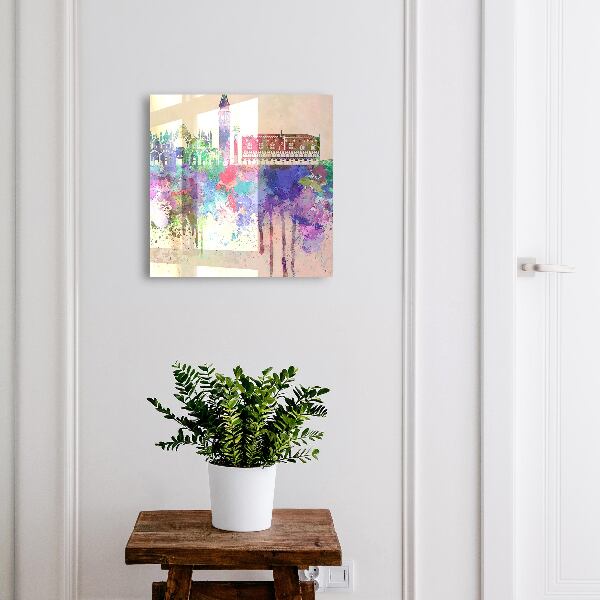Boîte à clés decorative Aquarelle urbaine