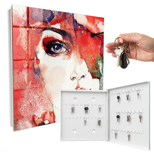 Armoire à clés murale Portrait d'une femme