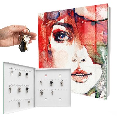 Armoire à clés murale Portrait d'une femme