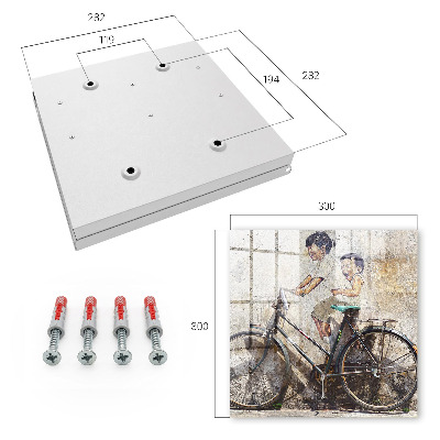 Boîte à clés decorative Les enfants et le vélo