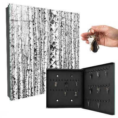 Armoire à clés murale Forêt de bouleaux