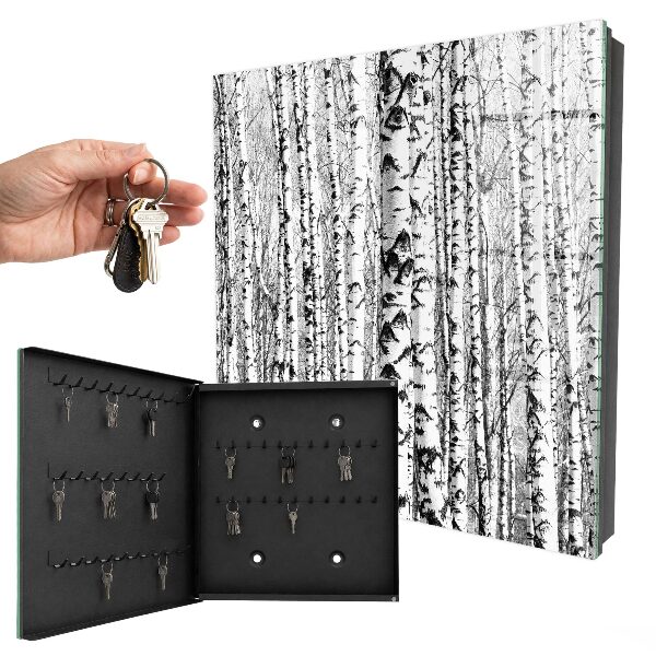 Armoire à clés murale Forêt de bouleaux