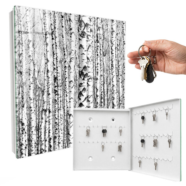 Armoire à clés murale Forêt de bouleaux