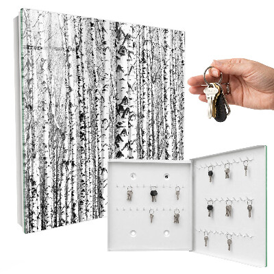 Armoire à clés murale Forêt de bouleaux