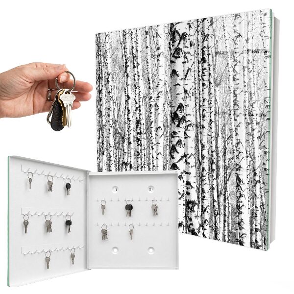 Armoire à clés murale Forêt de bouleaux