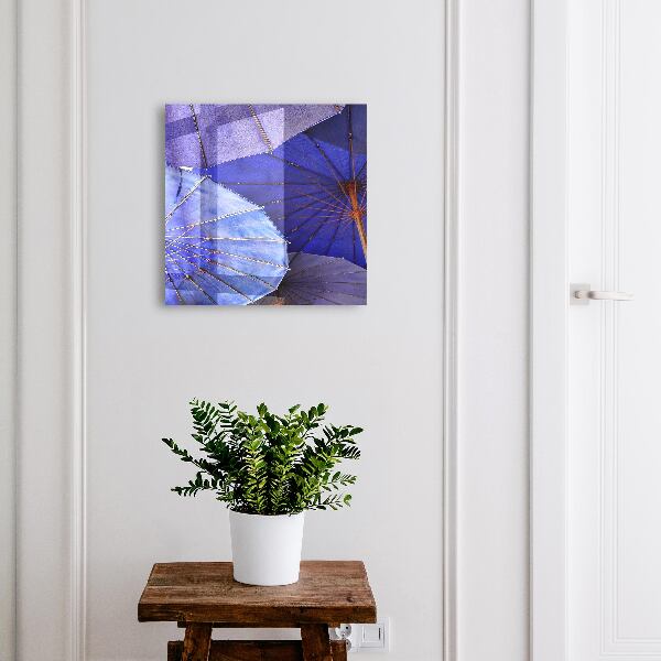 Boîte à clés decorative Parapluies bleus