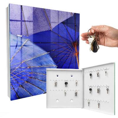 Boîte à clés decorative Parapluies bleus