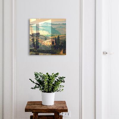 Boîte à clés decorative Paysage toscan