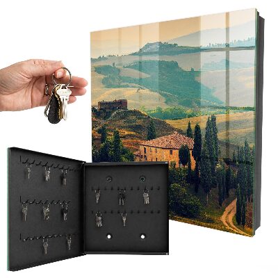 Boîte à clés decorative Paysage toscan