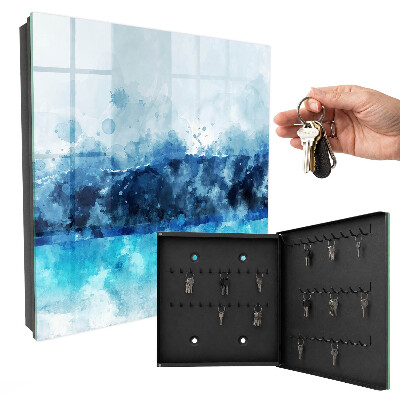 Armoire à clés murale Paysage turquoise