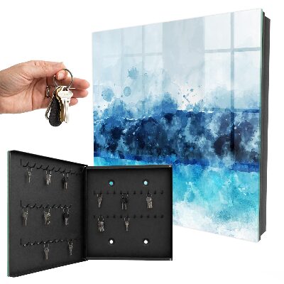 Armoire à clés murale Paysage turquoise