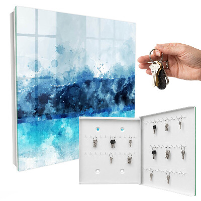 Armoire à clés murale Paysage turquoise