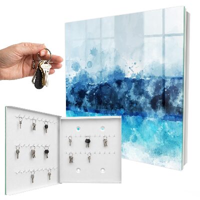 Armoire à clés murale Paysage turquoise
